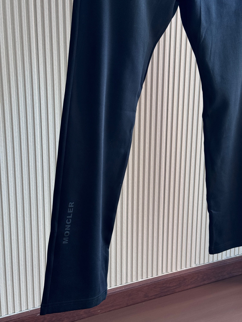 MONCLER Black Zip Hoodie and Trouser Set