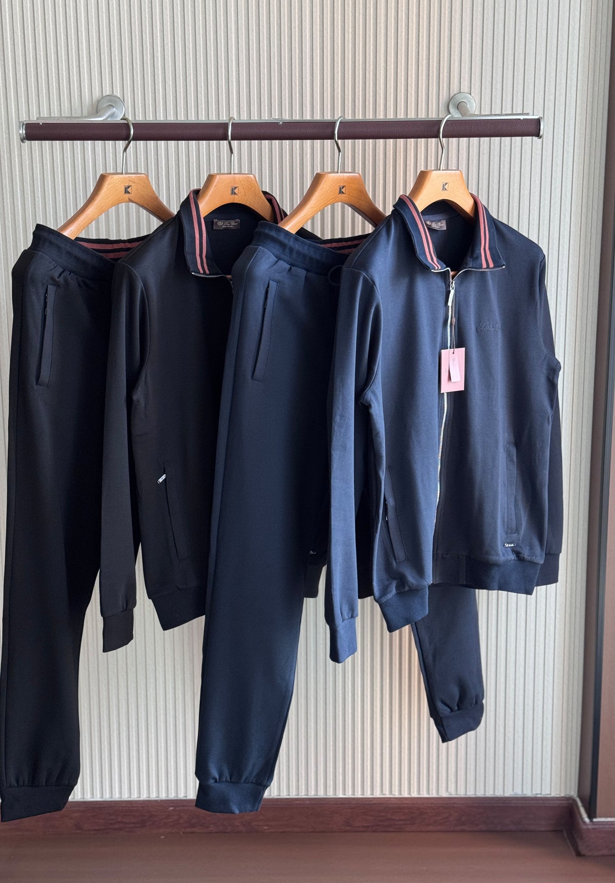 Loro Piana Striped Collar Jacket and Trouser Set