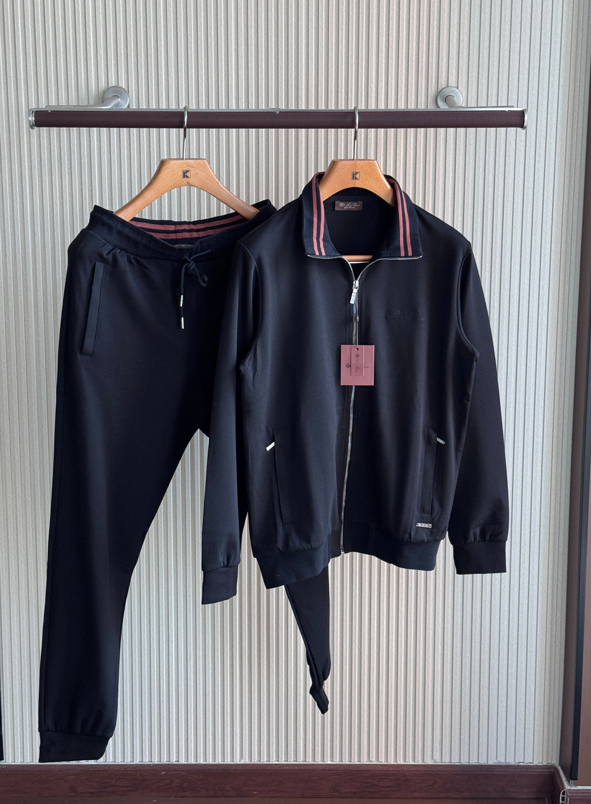 Loro Piana Striped Collar Jacket and Trouser Set