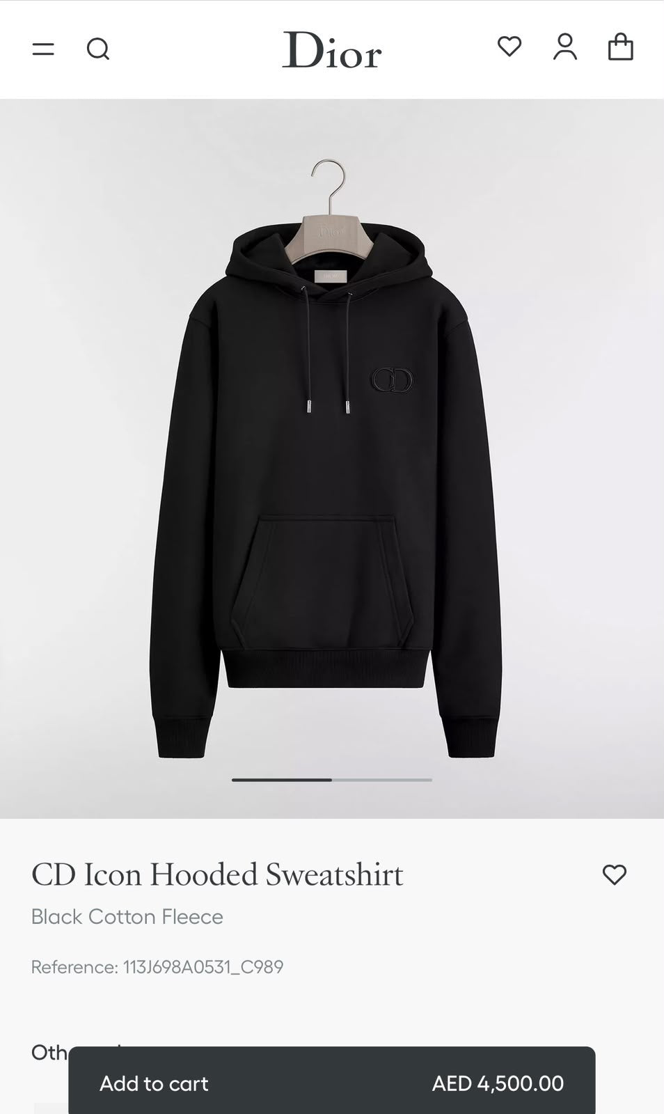 Dior CD Logo Pullover Hoodie