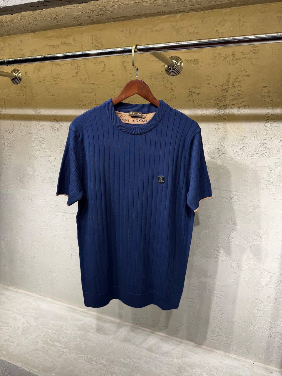 Loro Piana Fine Ribbed Short Sleeve Crew Neck