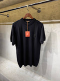 Loro Piana Wide Ribbed Short Sleeve Crew Neck