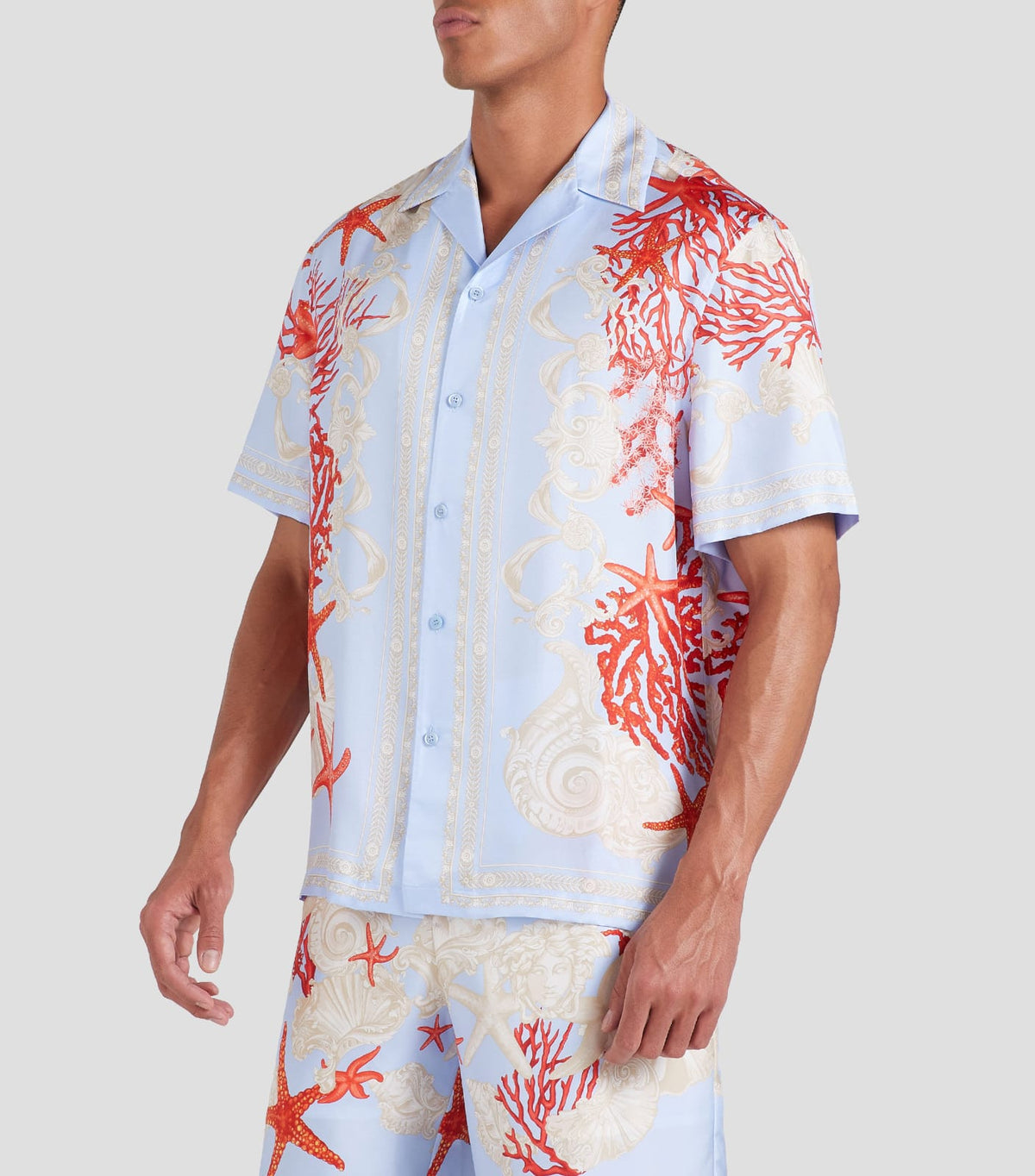 VERSACE Coral Starfish Shirt Shorts Set