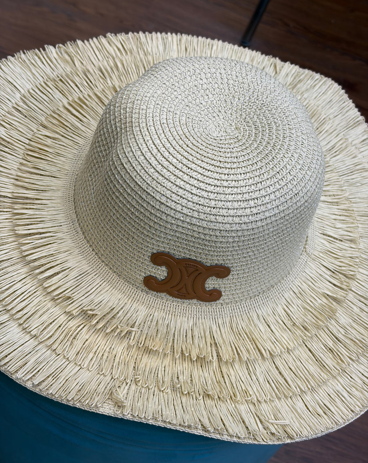 CELINE Fringed Straw Hat
