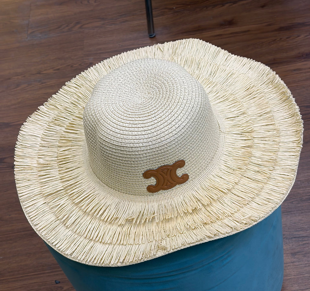 CELINE Fringed Straw Hat