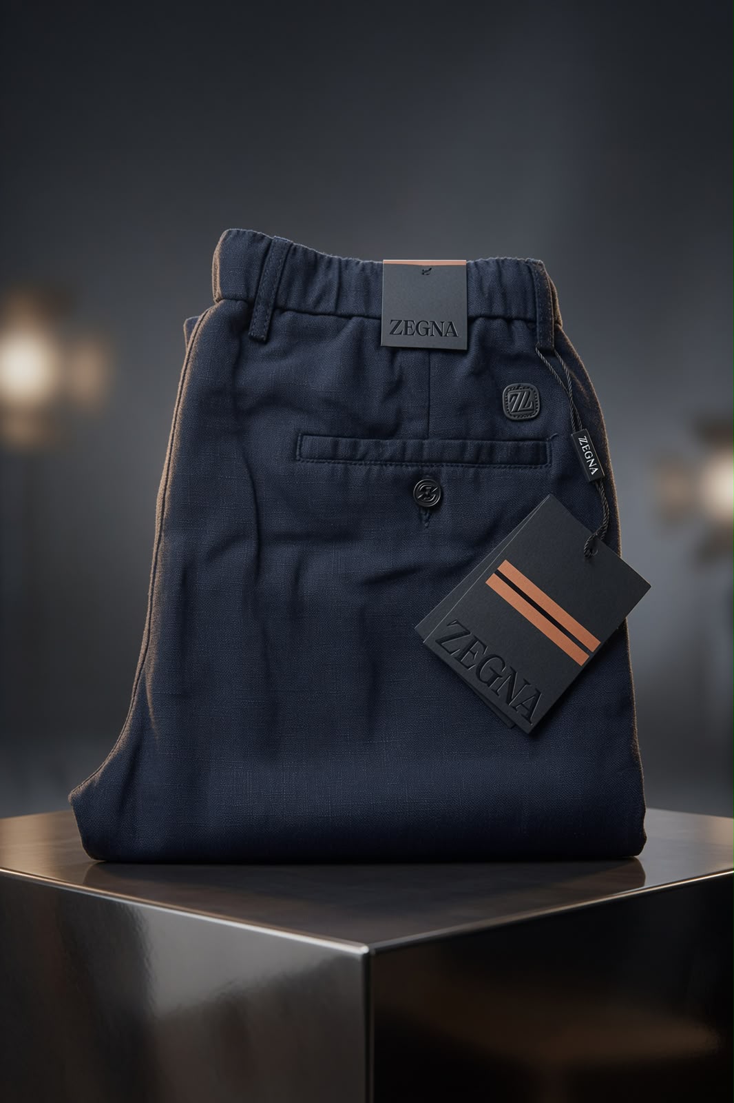 Zegna Emblem Elastic Waist Trousers