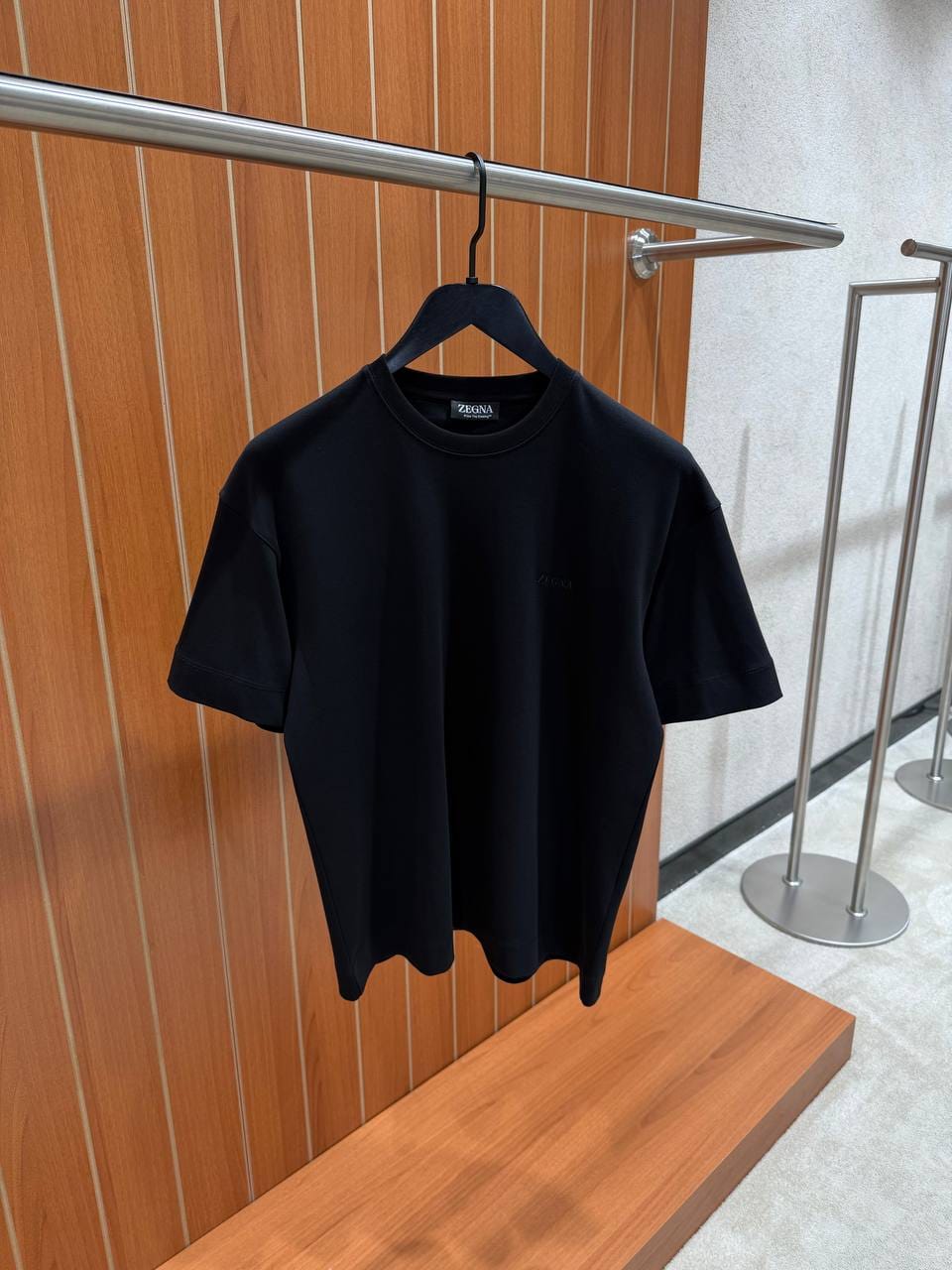 Zegna Tonal Logo Crew Neck T Shirt