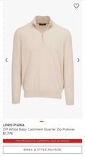 Loro Piana Knit Half Zip Pullover