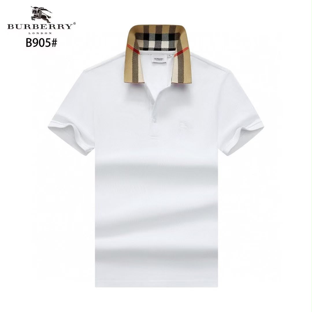 Burberry Check Collar Short Sleeve Polo