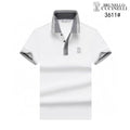 Brunello Cucinelli Striped Grey Collar Polo