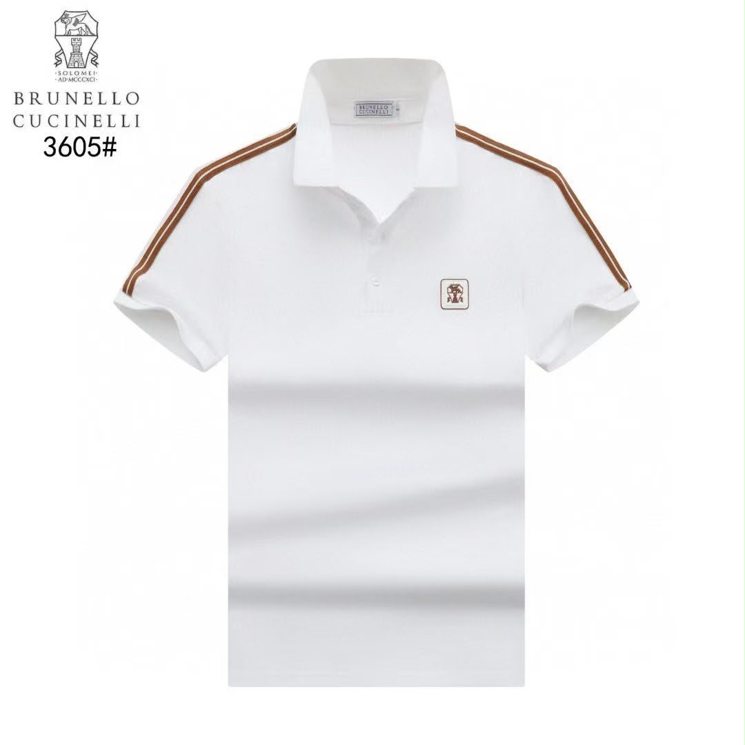 Brunello Cucinelli Shoulder Stripe Polo