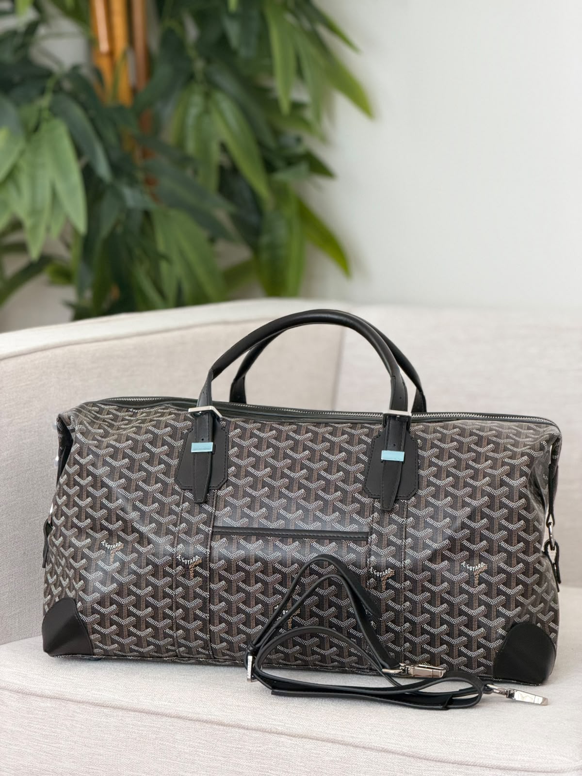 Goyard Pattern Travel Duffel