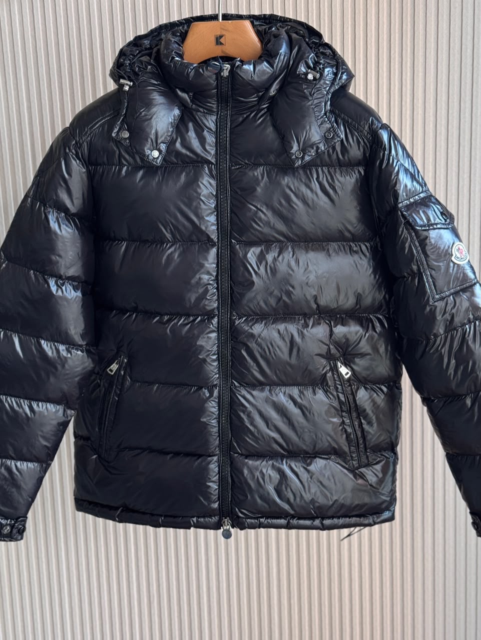 MONCLER Shiny Hooded Puffer Jacket