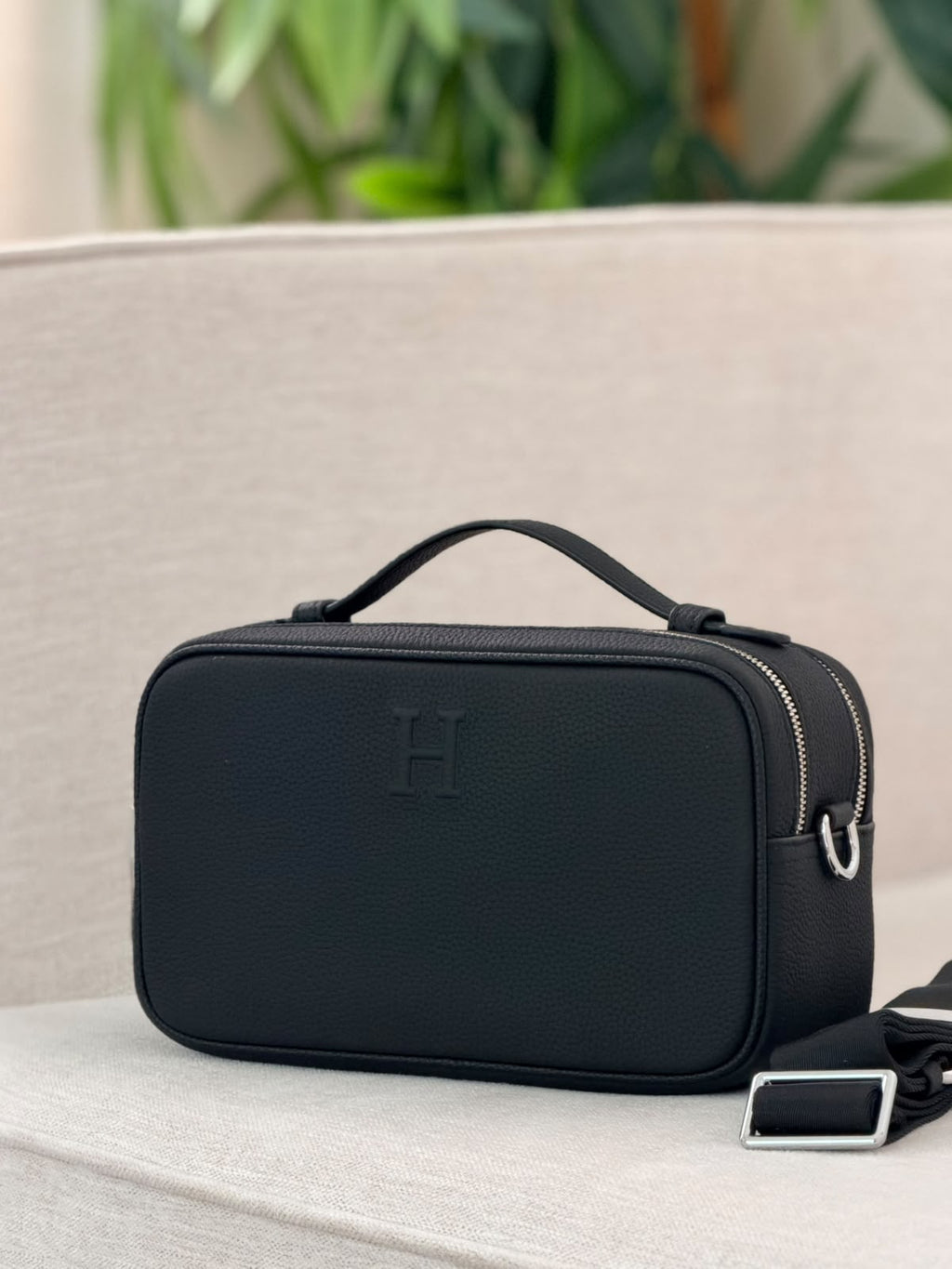 Hermes Contrast Stitch Double Zip Bag