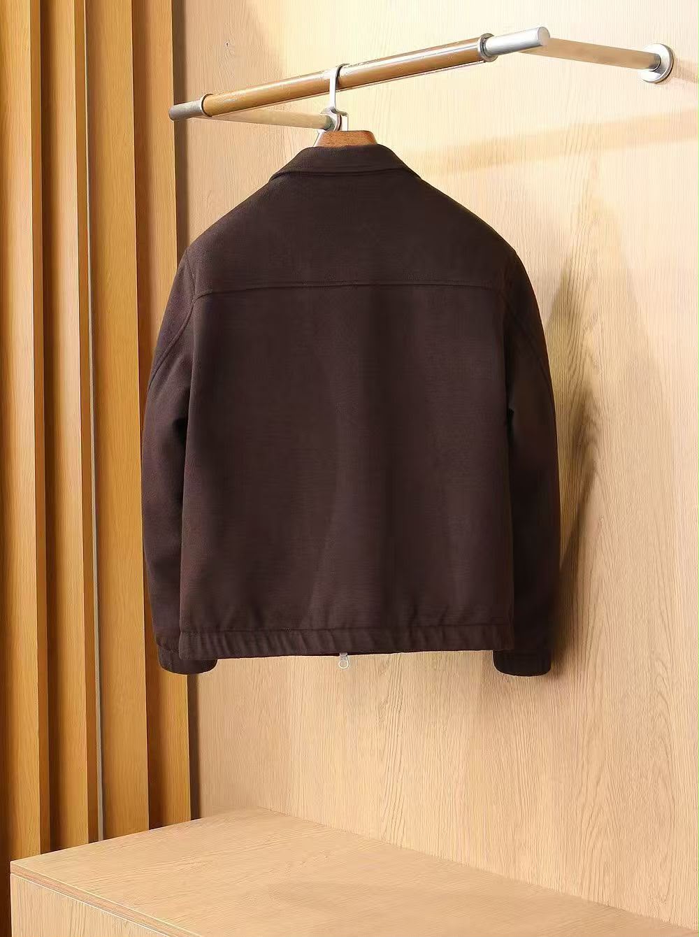 Loro Piana Point Collar Zip Front Jacket