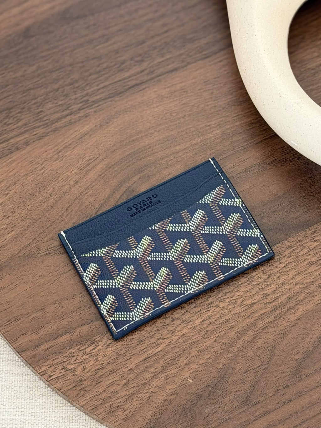 Goyard Pattern Card Holder
