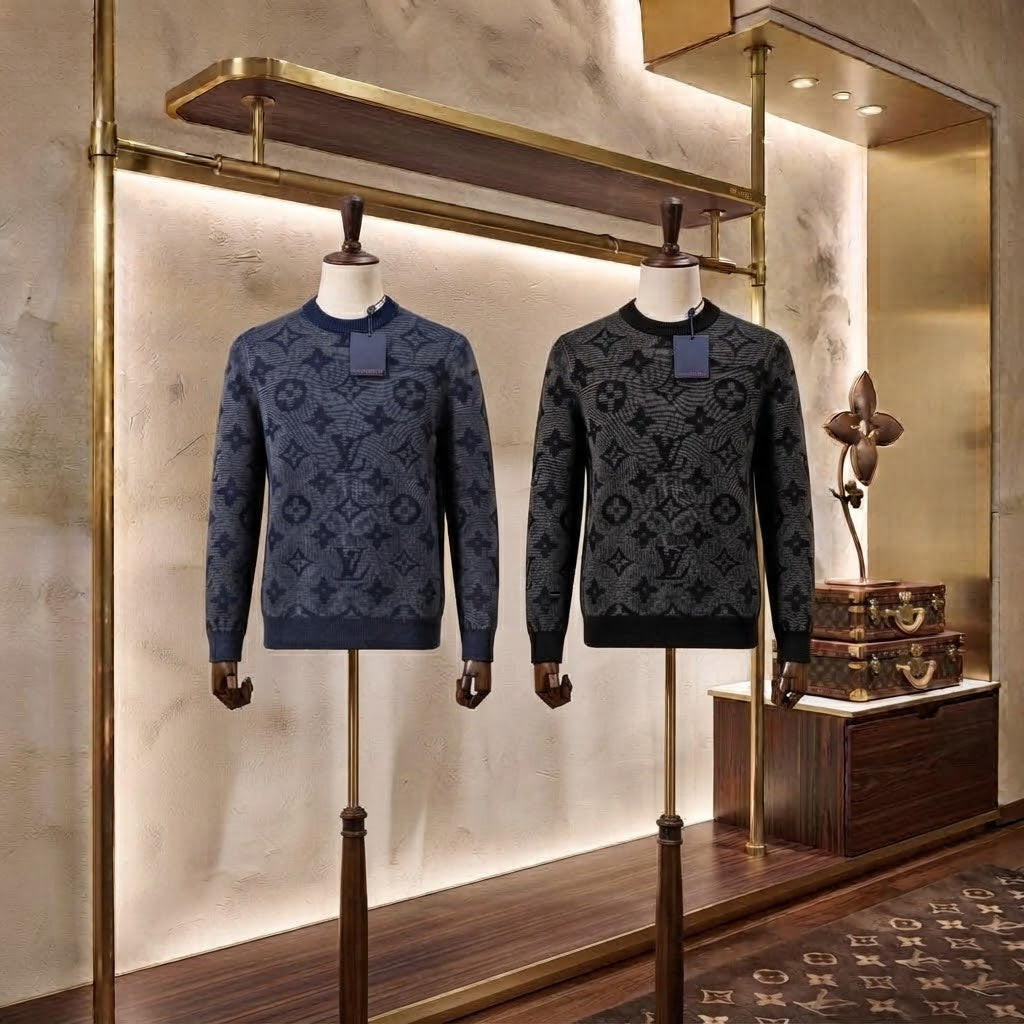 LV All Over Monogram Crew Neck Sweater