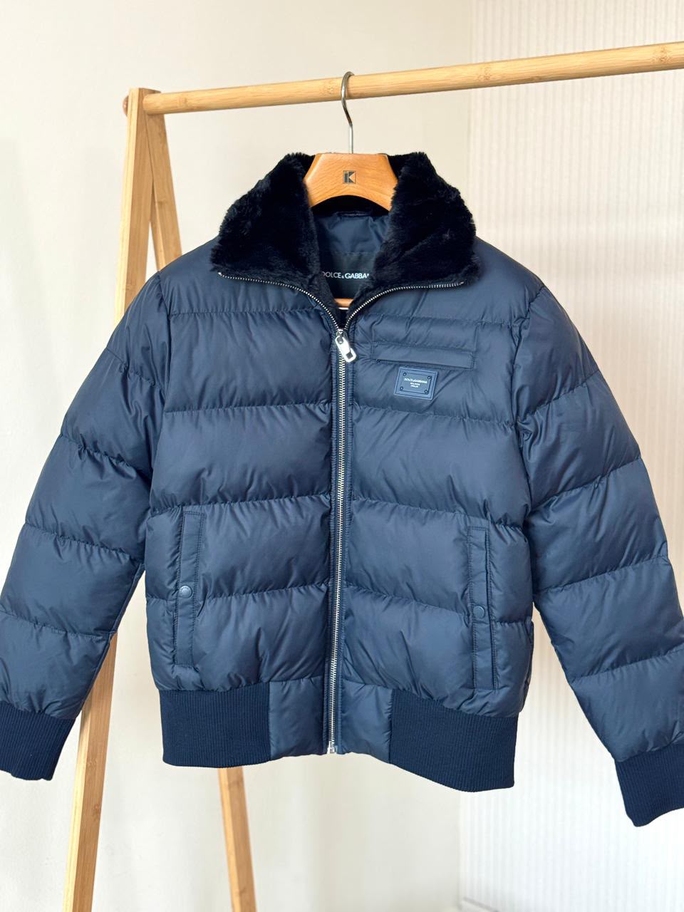 Dolce and Gabbana Fur Collar Puffer Jacket