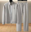 PRADA Light Grey Stand Collar Tracksuit