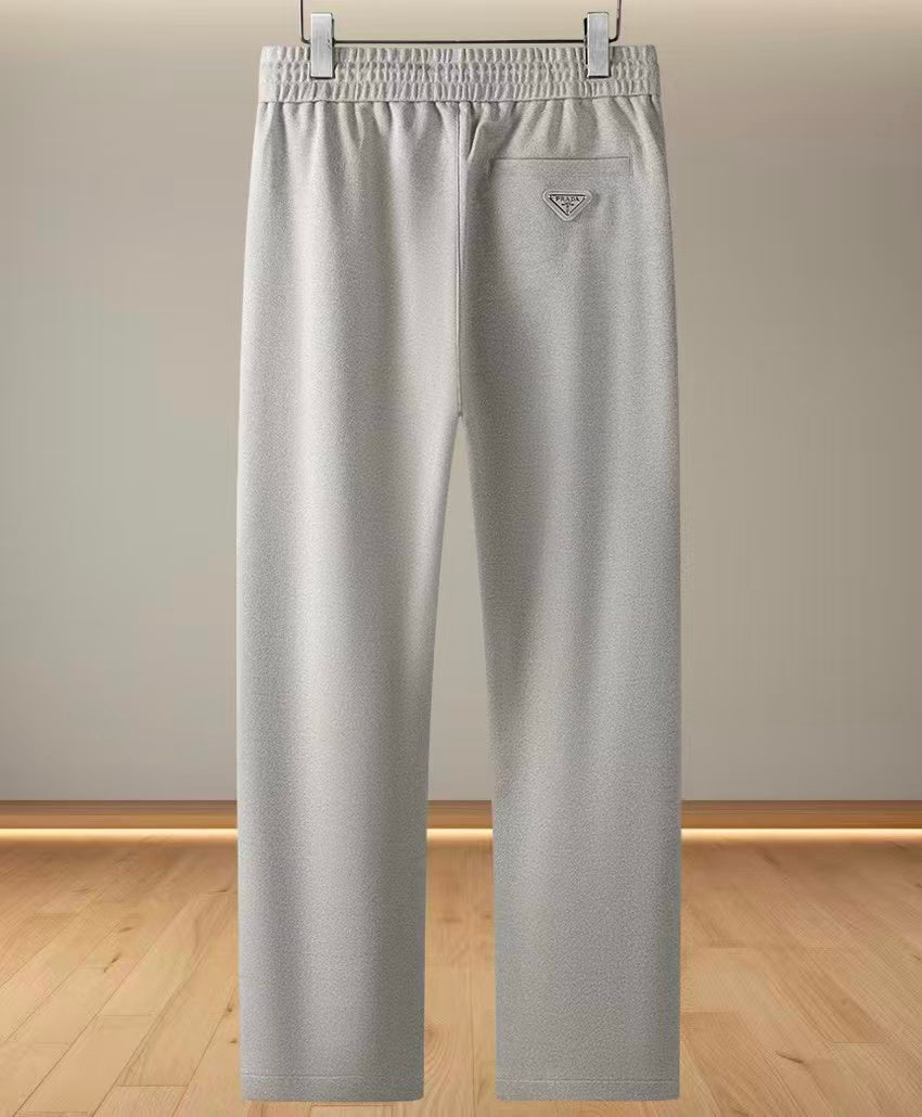 PRADA Light Grey Stand Collar Tracksuit