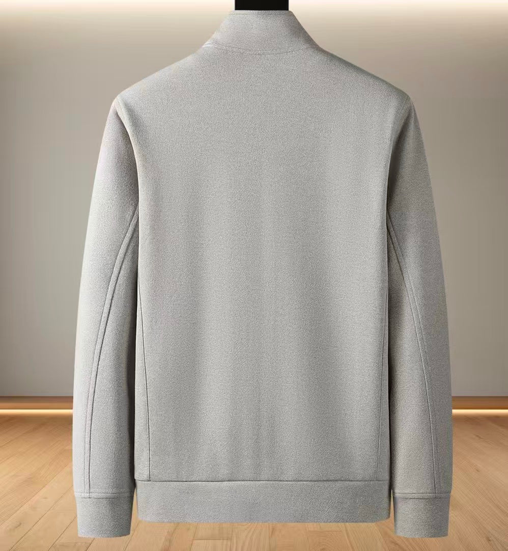 PRADA Light Grey Stand Collar Tracksuit