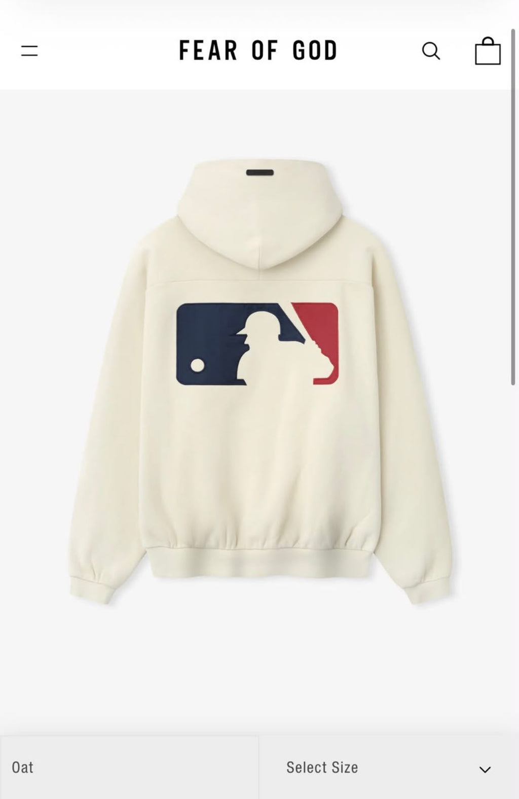 Fear of God Essentials Baseball Hoodie