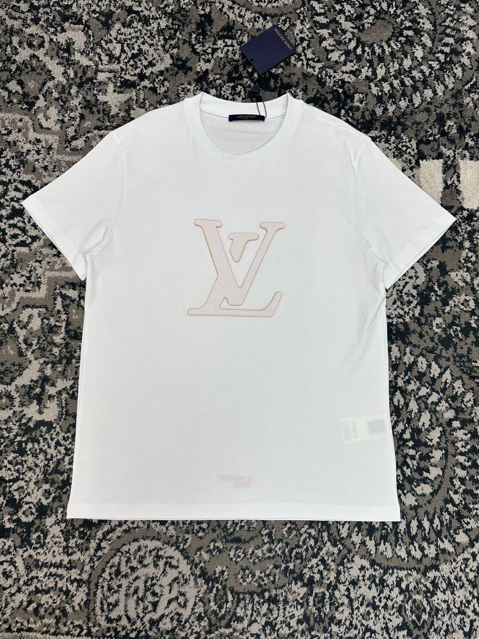 LV White Large Logo T Shirt