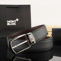 Montblanc – Horseshoe Buckle Brown/Black 35 mm Reversible Leather Belt