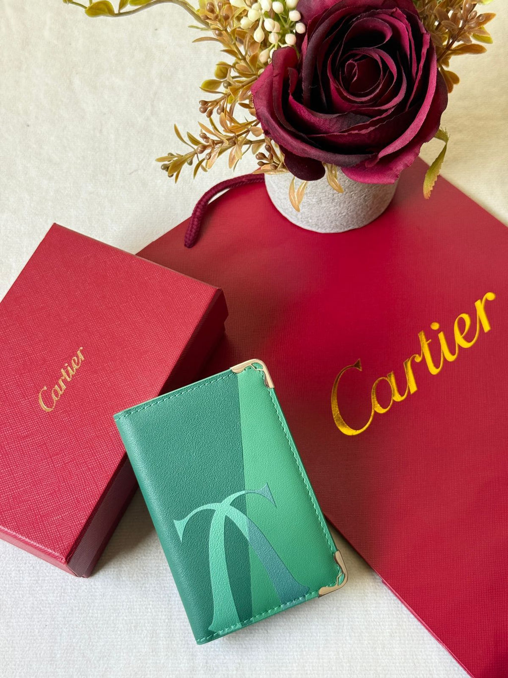 Cartier Must de Cartier Card Holder – Leather Logo Card Case