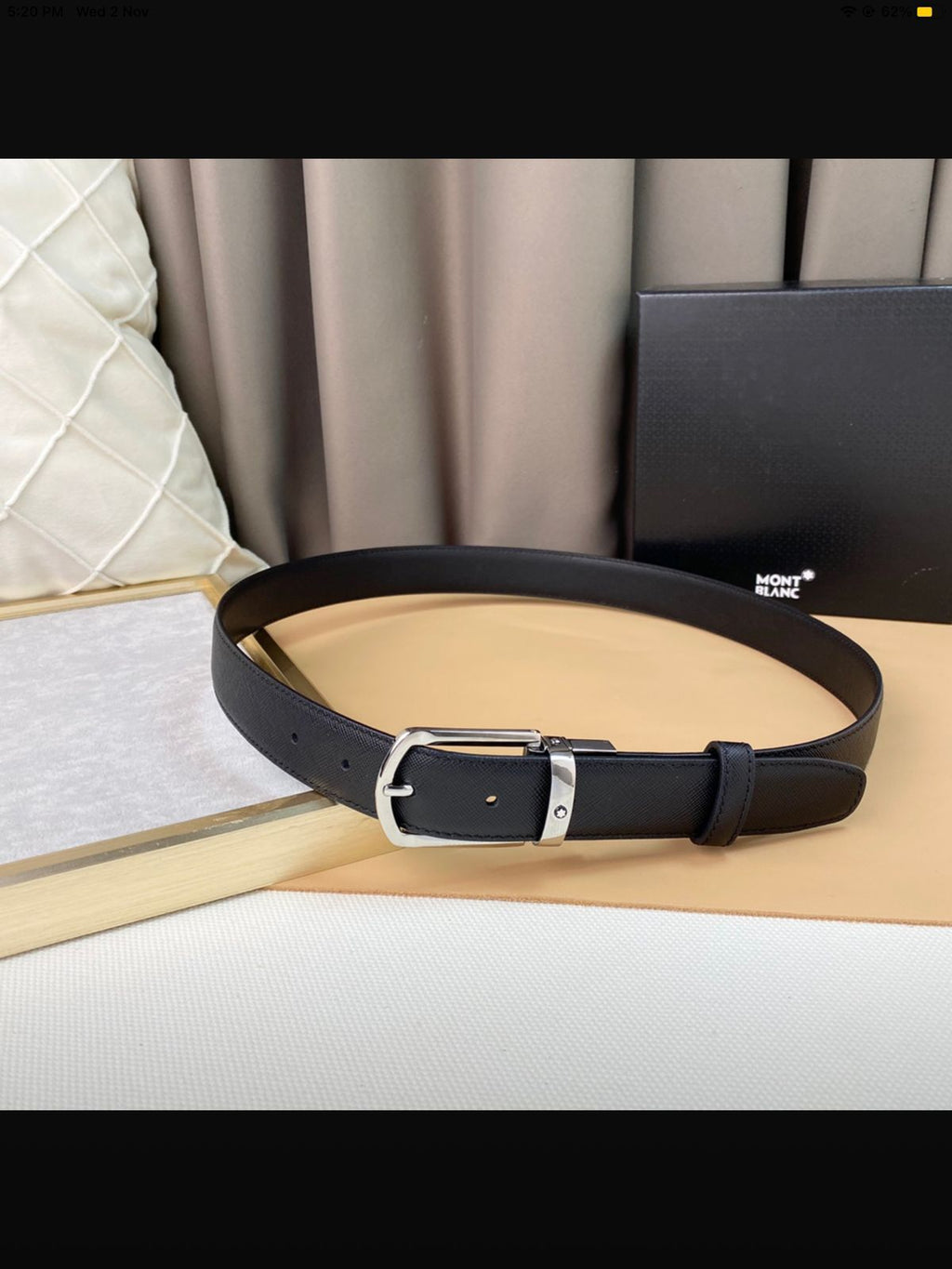Montblanc Horseshoe Buckle Leather Belt