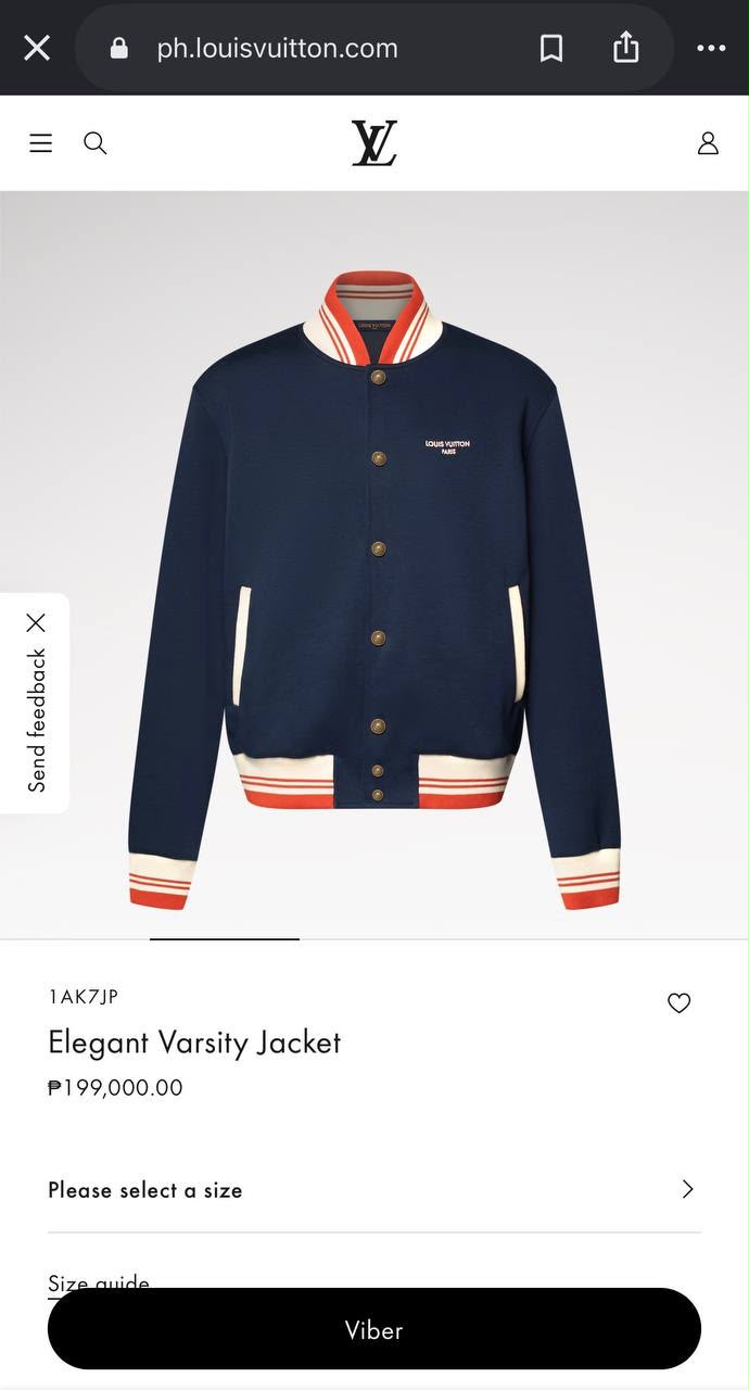 LV Navy Contrast Trim Jacket