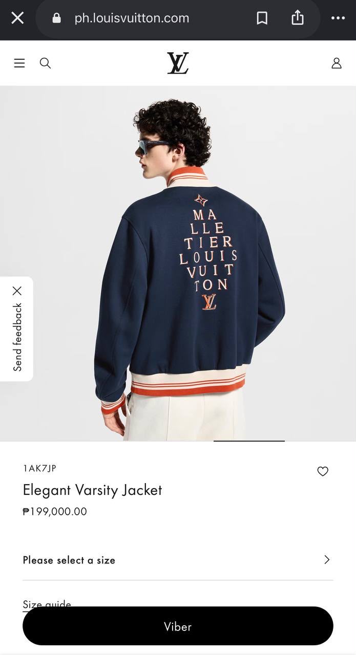 LV Navy Contrast Trim Jacket