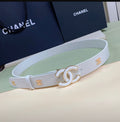 CHANEL — Quilted Calfskin CC Logo Belt