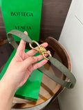 BOTTEGA VENETA Intrecciato Knot Leather Belt