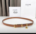 CELINE Triomphe Charm Leather Belt