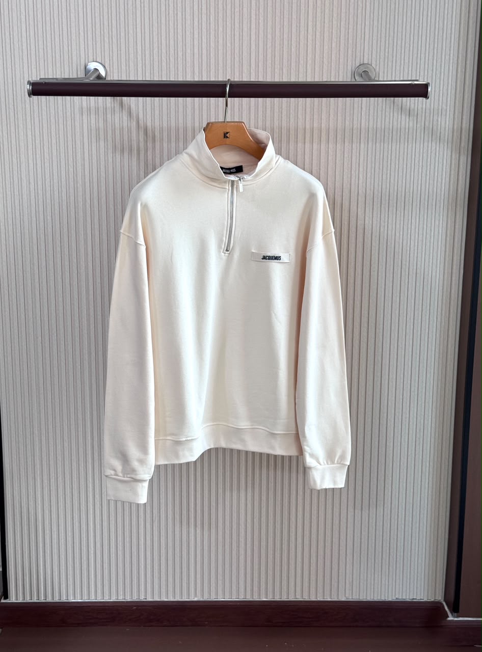 Jacquemus Logo Patch Half Zip Sweatshirt