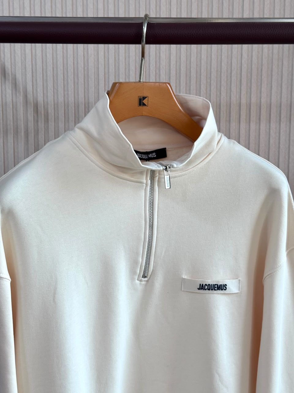 Jacquemus Logo Patch Half Zip Sweatshirt