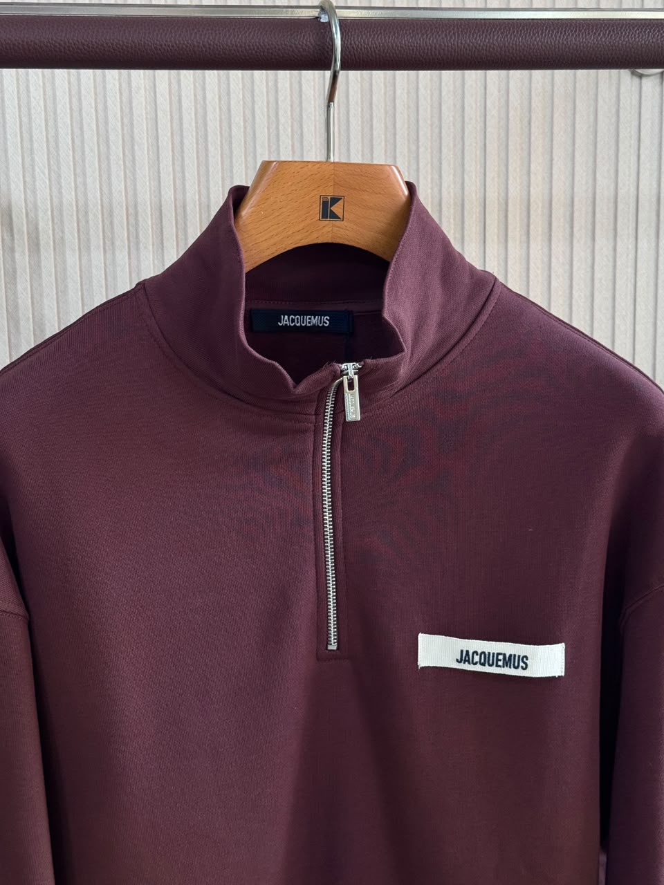 Jacquemus Logo Patch Half Zip Sweatshirt