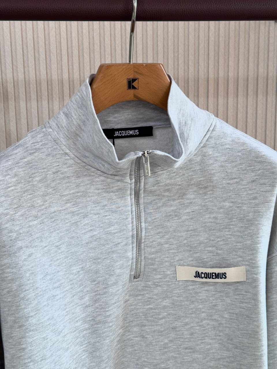 Jacquemus Logo Patch Half Zip Sweatshirt