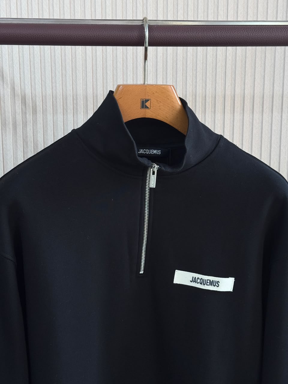 Jacquemus Logo Patch Half Zip Sweatshirt