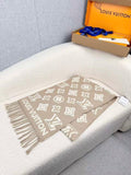 Louis Vuitton Large Monogram Fringed Scarf