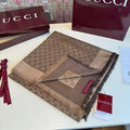 Gucci GG Border Fringed Scarf