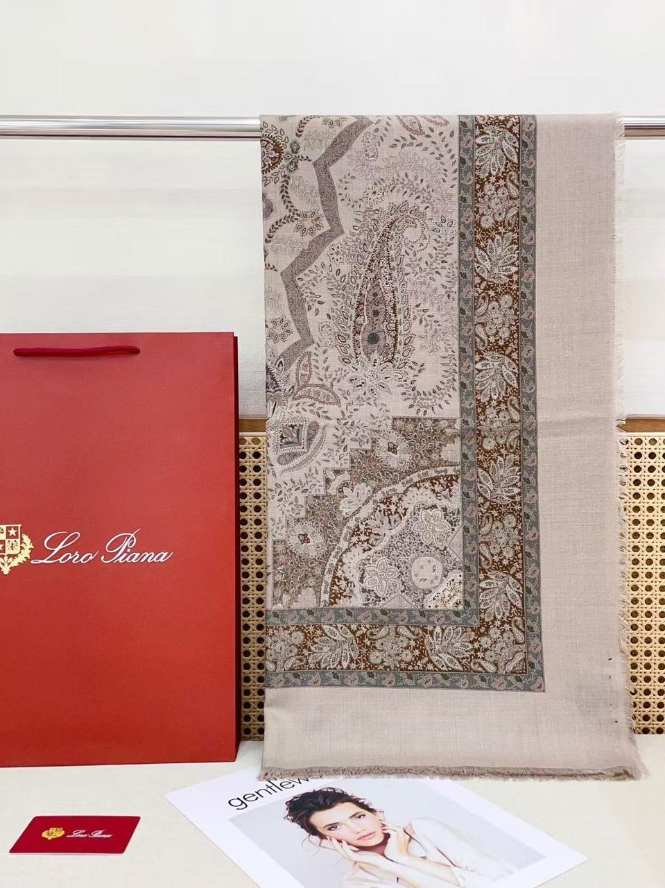 Loro Piana Paisley Square Scarf