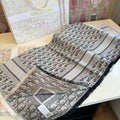 Dior Oblique Border Fringed Scarf