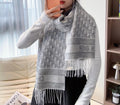 Dior Oblique Long Fringe Scarf