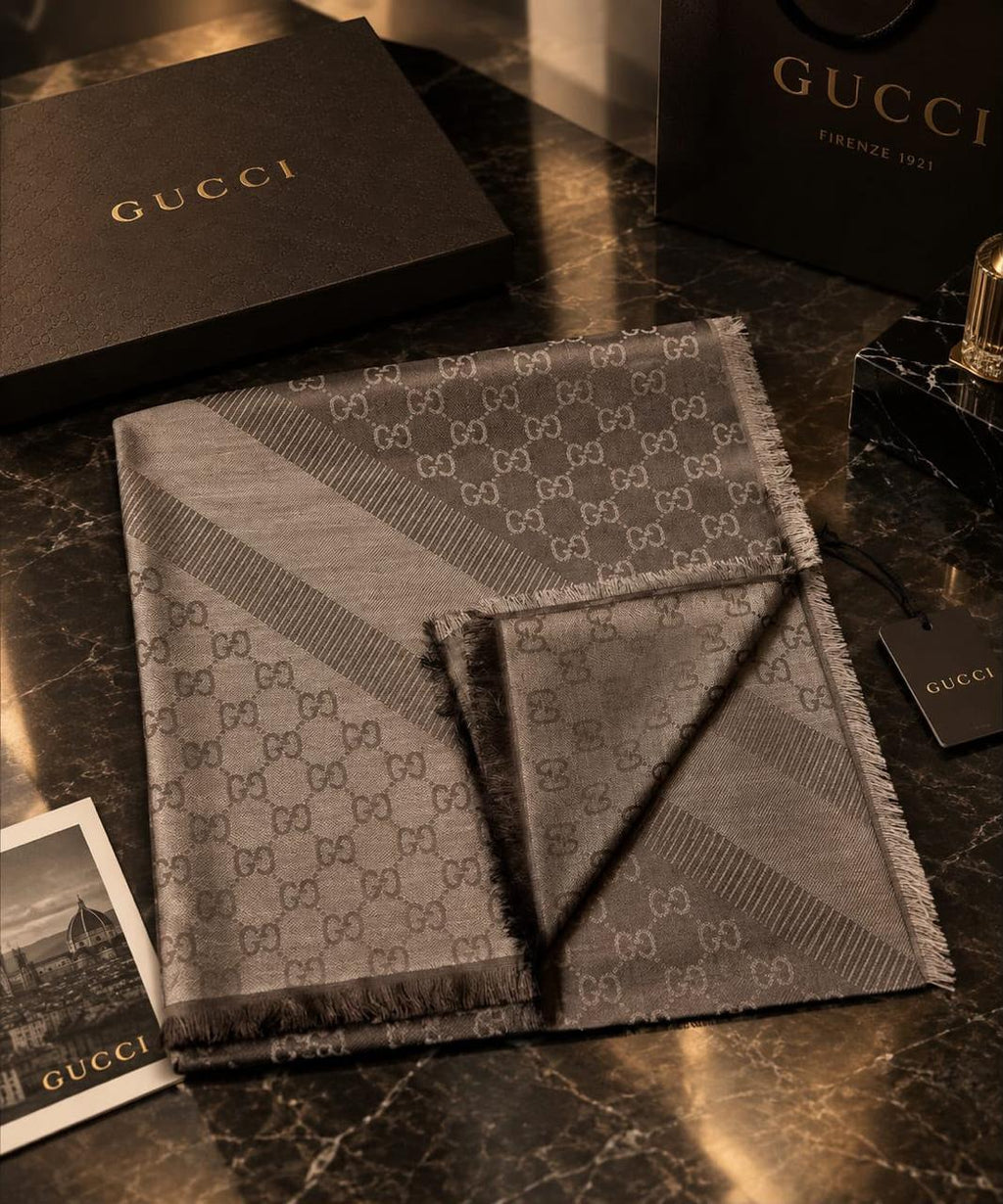 Gucci Two Tone GG Scarf
