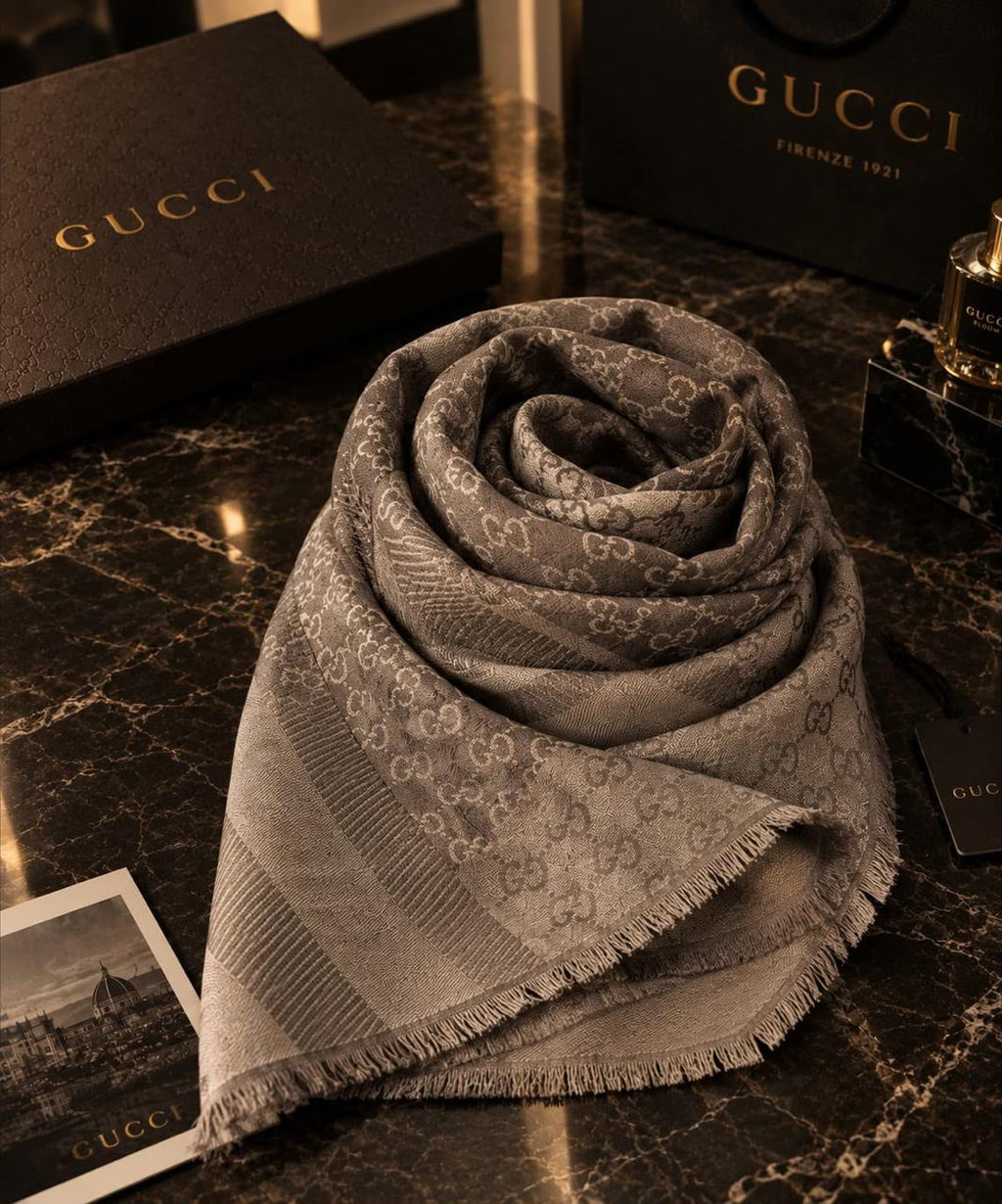 Gucci Two Tone GG Scarf