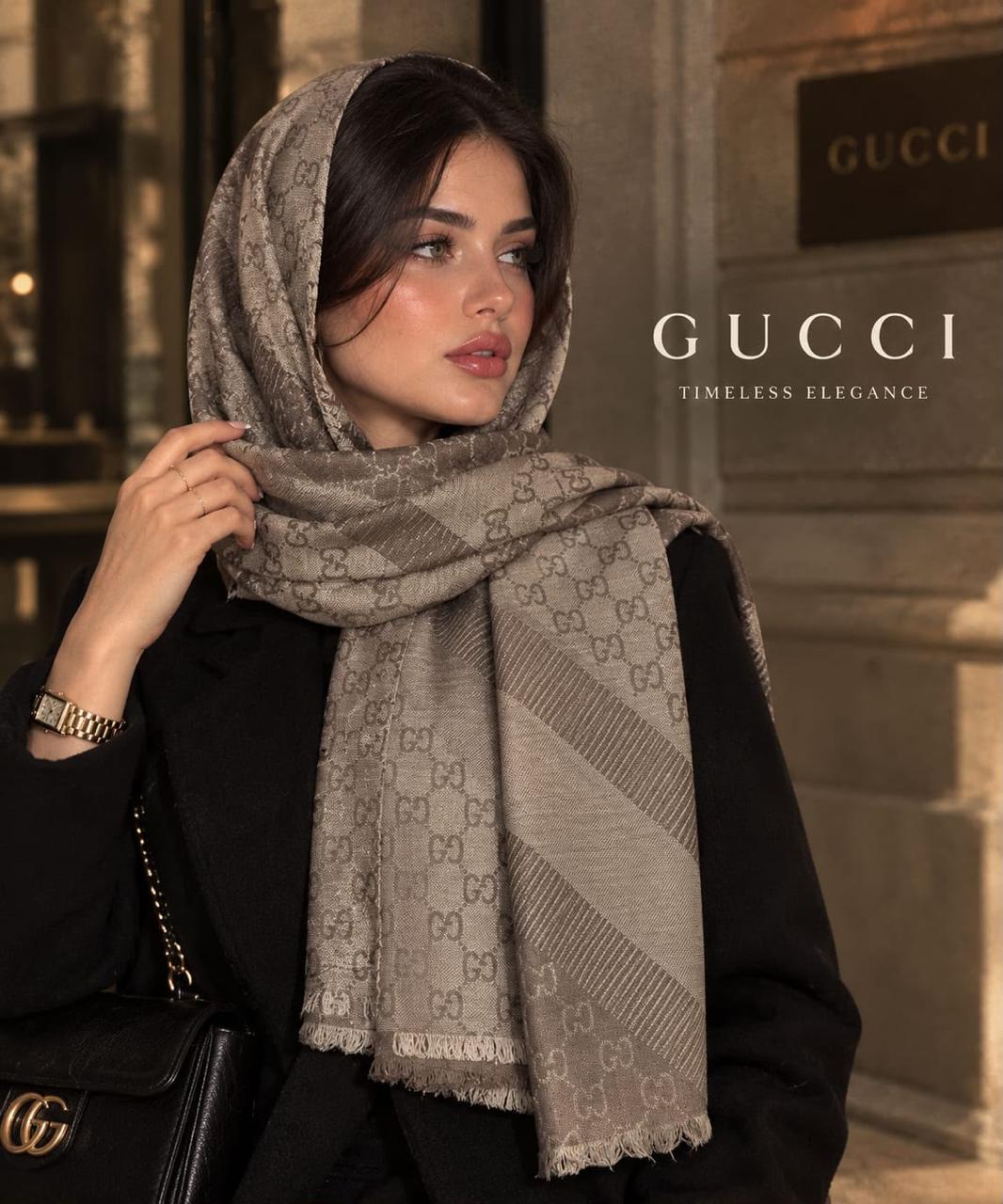 Gucci Two Tone GG Scarf