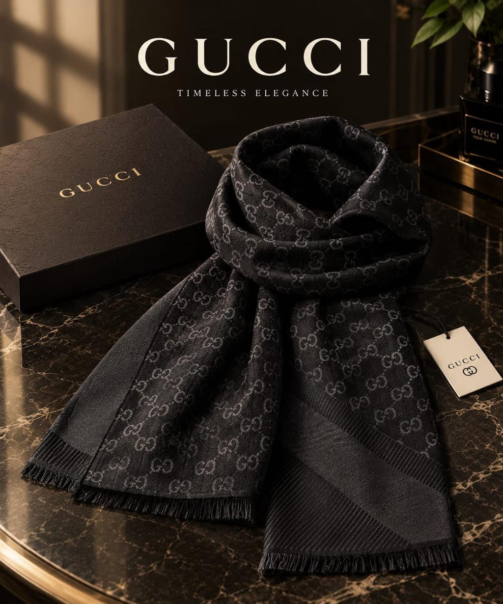 Gucci Two Tone GG Scarf