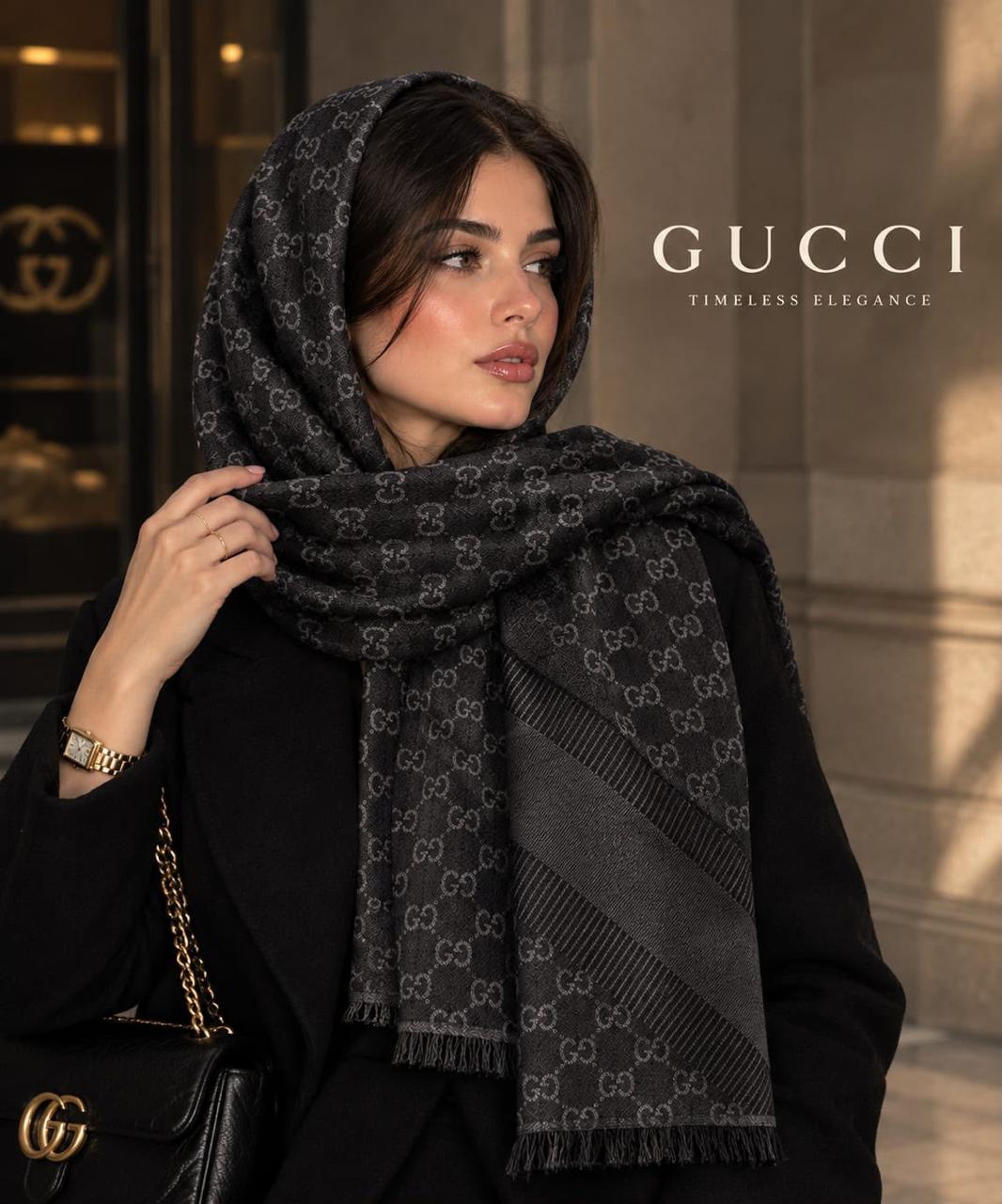 Gucci Two Tone GG Scarf
